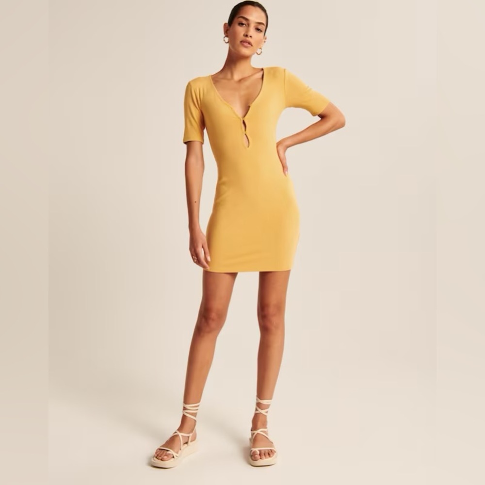 NWT - Abercrombie & Fitch - Triple Keyhole Knit Mini Dress